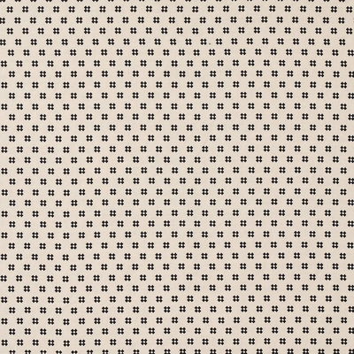 Carbon On Natural Thandie Embroidery Fabric