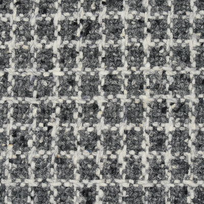 Grey Hudson Wool Check Fabric
