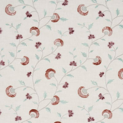 Rose & Natural Iyla Embroidery Fabric