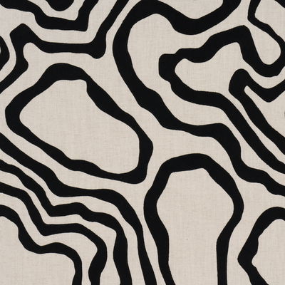 Noir Defeo Embroidery Fabric