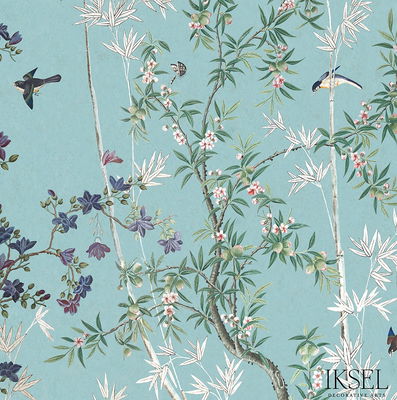 Turquoise Eastern Eden Fabric