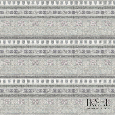 Grey Alcazar Bayadere Fabric