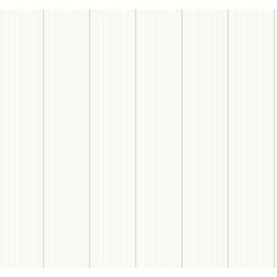 Collins & Company Rockefeller Stripe Dove White Wallpaper
