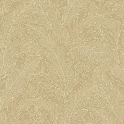 Collins & Company Deco Banana Leaf Old Gold Wallpaper