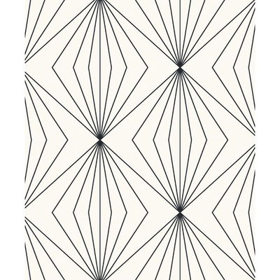 Etten Studios Diamond Vector Ebony & Eggshell Wallpaper
