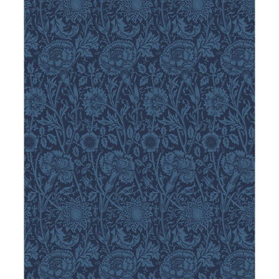 Etten Studios Tonal Floral Trail Marine Blue Wallpaper