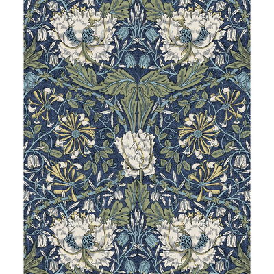 Etten Studios Ogee Flora Indigo Dye & Thyme Wallpaper