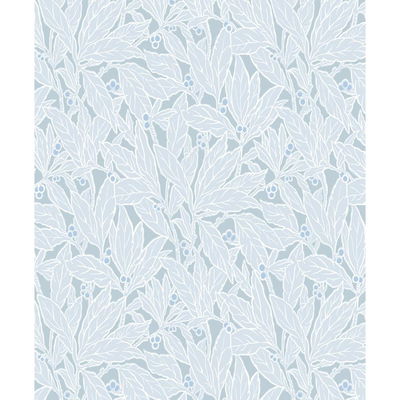 Etten Studios Leaf and Berry Powder Blue Wallpaper