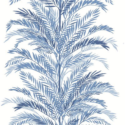 Lillian August Keana Palm Coastal Blue Wallpaper