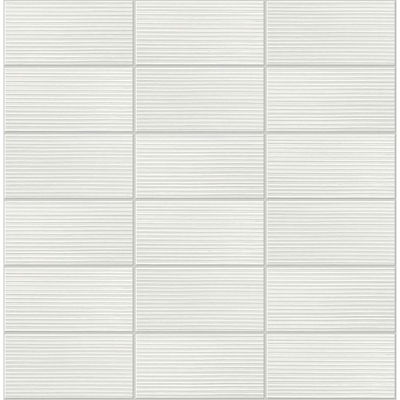 Lillian August Rib Tile Morning Fog Wallpaper