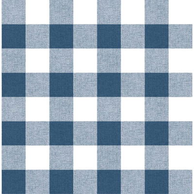 Picnic Plaid Navy & White Wallpaper