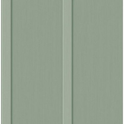 Faux Board & Batten Sage Green Wallpaper