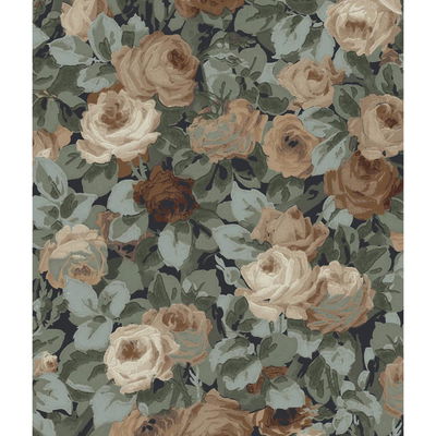 Rose Garden Midnight Blue & Cafe Wallpaper