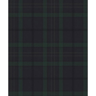 Tailor Plaid Dark Blue & Evergreen Wallpaper