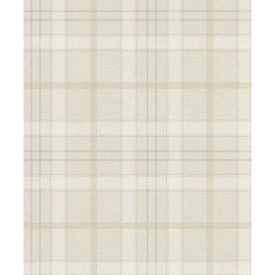 Tailor Plaid Neutral Wallpaper