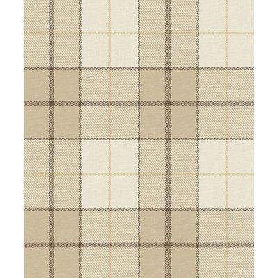 Altarinda Plaid Latte Wallpaper