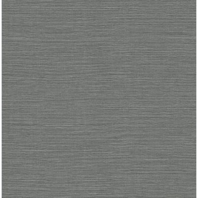 Stacy Garcia Home Seaside Faux Sisal Slate Grey Wallpaper