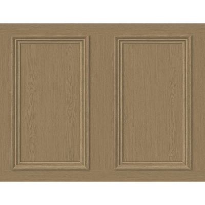 Stacy Garcia Home Faux Wood Panel Honey Brown Wallpaper
