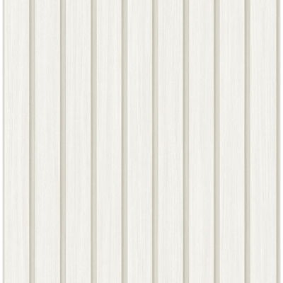 Stacy Garcia Home Faux Wooden Slats Dove Wallpaper