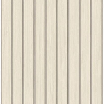 Stacy Garcia Home Faux Wooden Slats Neutral Wallpaper