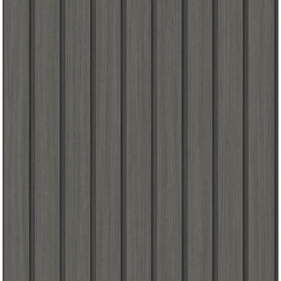 Stacy Garcia Home Faux Wooden Slats Charcoal Wallpaper