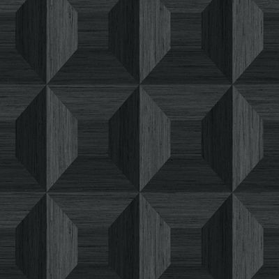 Squared Away Geometric Ebony Wallpaper