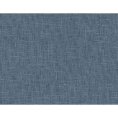 Myrna Linen Marine Blue Wallpaper