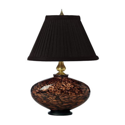 Cache Table Lamp in Black/Bronze with Gold Giltter and Brushed Gold accents