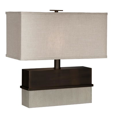 Piedmont  Table Lamp in Dark Bronze and Distressed White