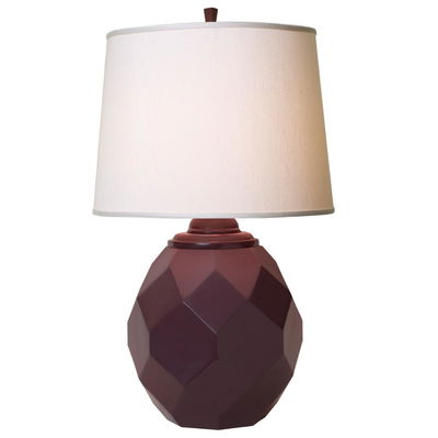 Jewel Table Lamp in Satin Eggplant