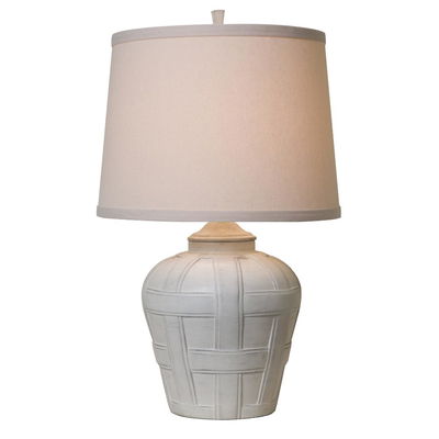 Seagrove Table Lamp in Distressed White Matte