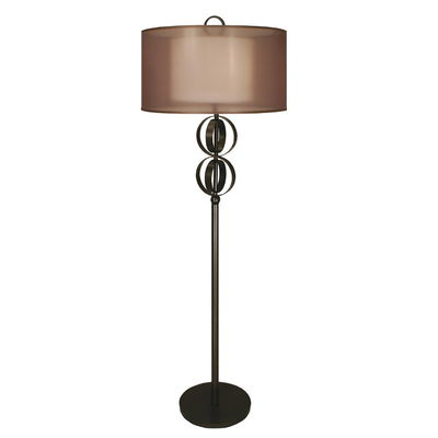 Compass  Floor Lamp in Mahogany Bronze