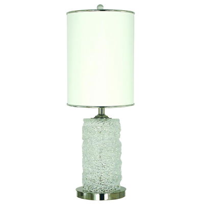 Brocatto Table Lamp in Clear with Polished Nickel