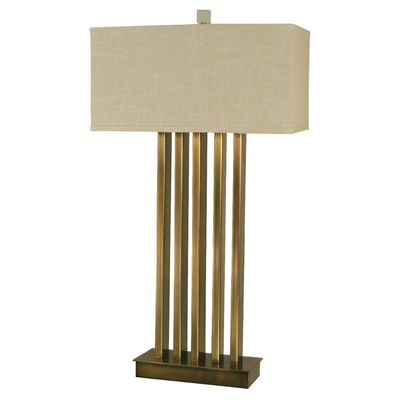 Pantheon Table Lamp in Antique Brass