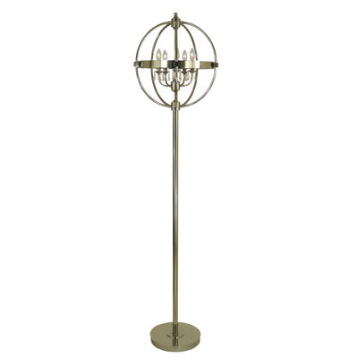 Compass  Floor Lamp in Polished Nickel