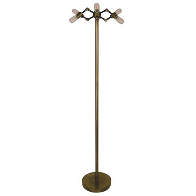 Felix  Floor Lamp in Antique Brass / Matte Black