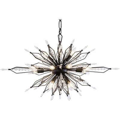 Orbital 16-Light Oval Linear Pendant - Carbon