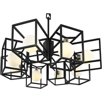 Plaza 8-Light Pendant - Carbon/Havana Gold