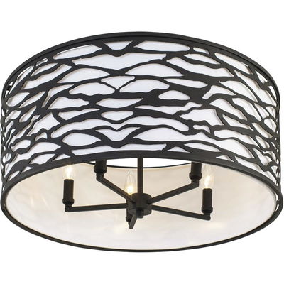 Kato 5-Light Convertible Semi-Flush/Pendant - Carbon