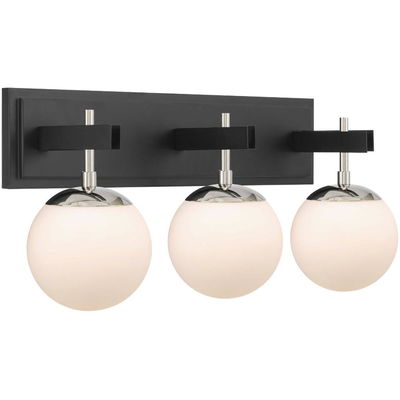 Allie 3-Light Bath - Black/Polished Nickel