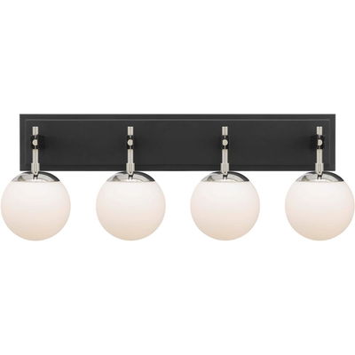 Allie 4-Light Bath - Black/Polished Nickel