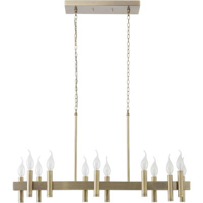 Collette 12-Light Linear Pendant - Antique Brass