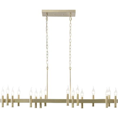 Collette 16-Light Linear Pendant - Antique Brass
