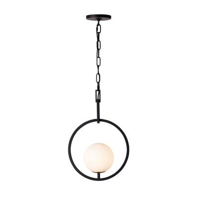 Stopwatch 1-Light   Pendant - Matte Black/French Gold