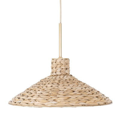HiLighton Head 1-Light Medium Pendant - French Gold/Natural Seagrass