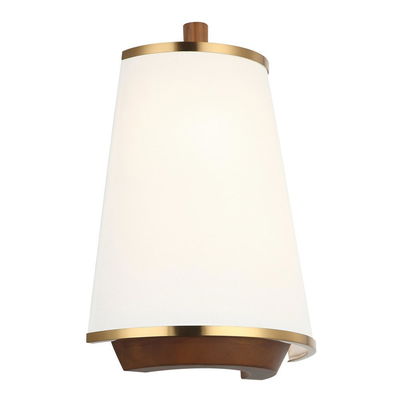 Desert Flyer 2-Light Sconce - Satin Brass/Medium Walnut