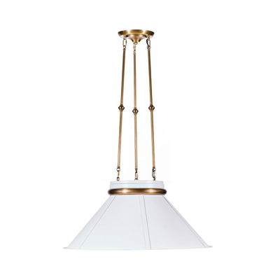 Mood Swings 1-Light Round Pendant - Heritage White/Heritage Bronze
