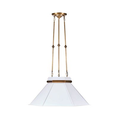 Mood Swings 1-Light Hexagonal Pendant - Heritage White/Heritage Bronze
