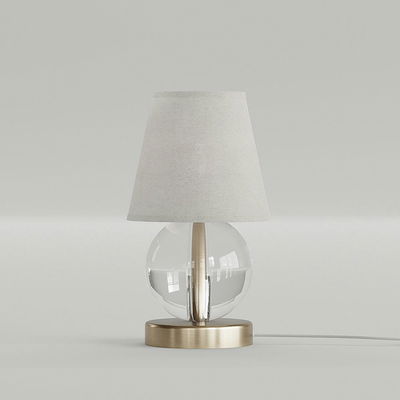 Mona & Lisa 1-Light Spherical Crystal Table Lamp - Antique Bronze